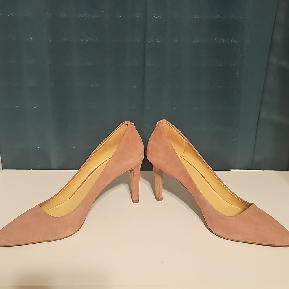 MICHAEL Michael Kors Suede Pointed-Toe Pumps in Dusty Rose